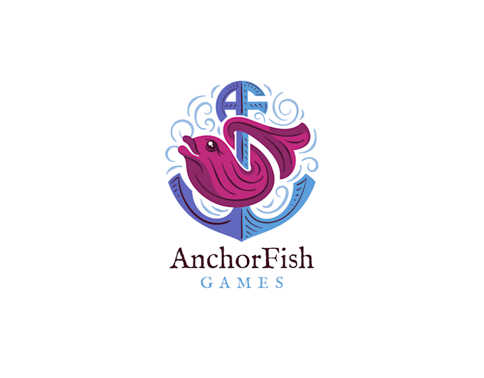 Gig Preview - Design anchor fish games logo