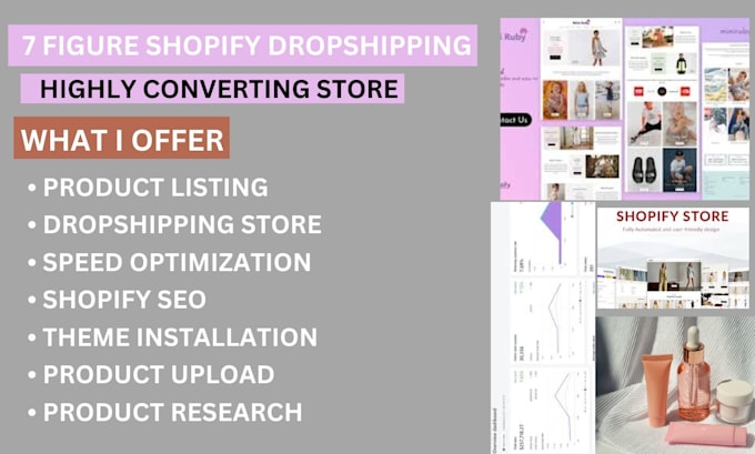 Gig Preview - Build create 7 figure shopify store 7 figure shopify dropshipping store shopify