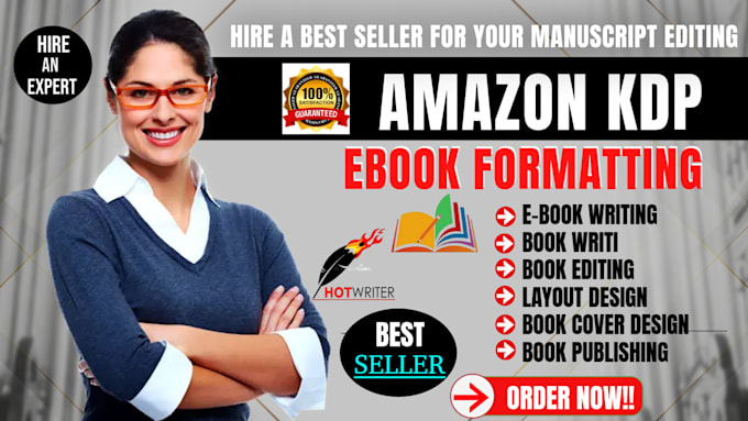 Gig Preview - Book profeeding novel editor book editing, typeset, formatting ebook paperback