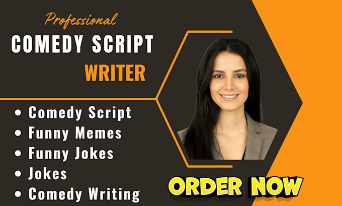 Gig Preview - Write comedy script, funny jokes, funny memes, comedy writing, humor, funny