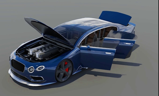 Gig Preview - Custom rc car model design 3d car rendering automotive vehicle for 3d printing