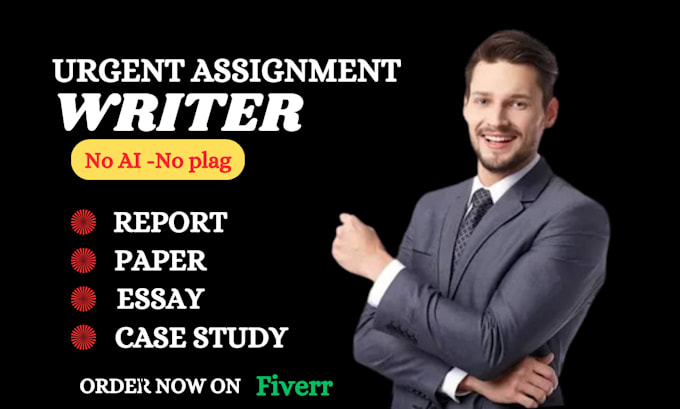 Gig Preview - Do assignments, report, case study, research and summary writing