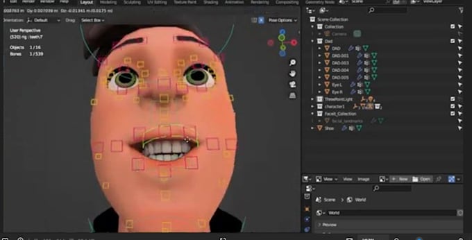 Gig Preview - Do 3d manual rig,3d character rigging, face expression,lip sync,ue5 face rigging