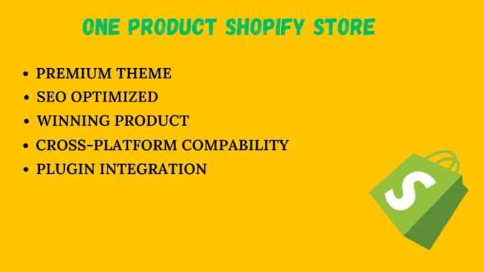 Gig Preview - Create one product automated shopify dropshipping store