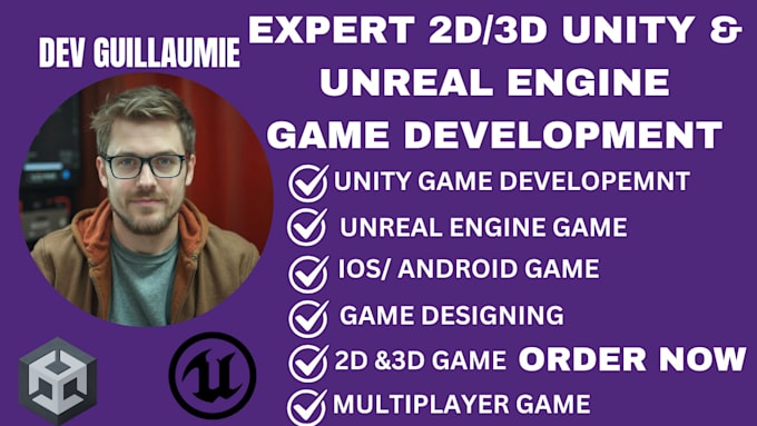 Bestseller - develop mobile game in unity and unreal engine, for ios,android,web, 2d ,3d game