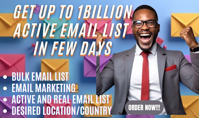 Gig Preview - Generate you 1 billion bulk email list for marketing