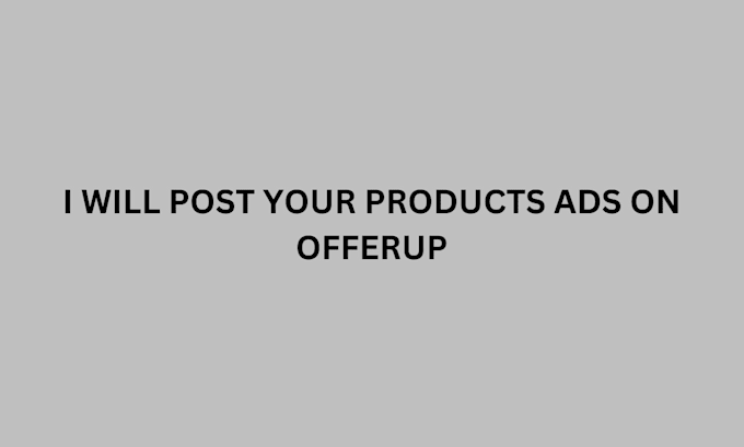 Bestseller - post your products ads on offer up