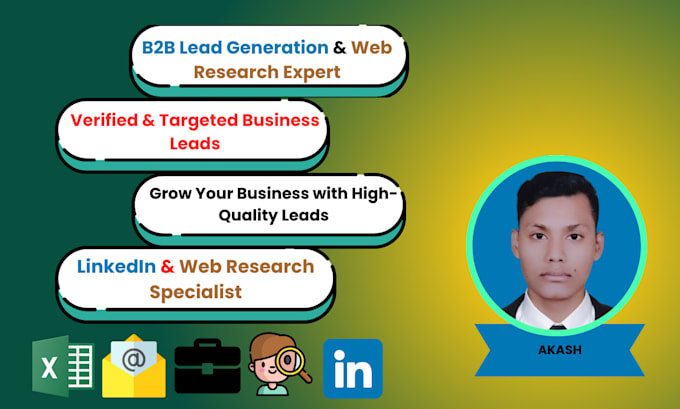 Gig Preview - Do lead generation, web research, and prospect list building