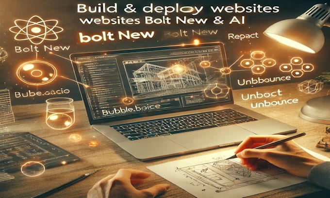 Gig Preview - Launch your high performance website with bolt new, bubble io, duda and unbounce