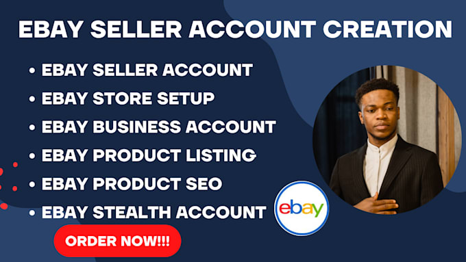 Gig Preview - Do ebay seller account setup ebay store listing management ebay account creation