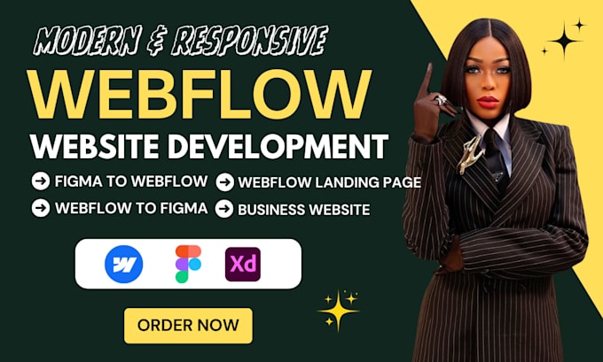 Gig Preview - Design responsive webflow website, figma to webflow, webflow developer