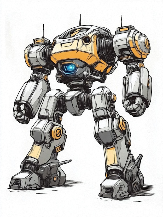 Gig Preview - Make  robot mecha characters and og concept art