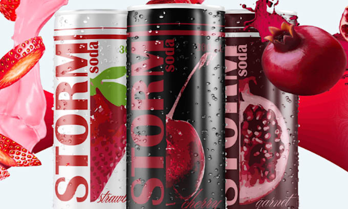 Gig Preview - Soft drink label design soda juice label packaging design bottle label design