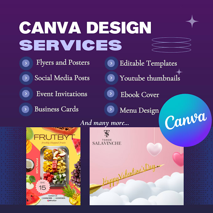 Gig Preview - Design flyers, posters, social media posts and others in canva