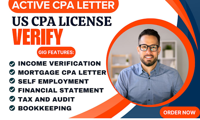 Gig Preview - Prepare US CPA attestation letter income verification self development audit