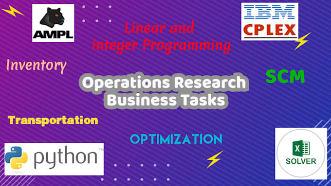 Gig Preview - Do linear and integer programming, operations research tasks by solver, python