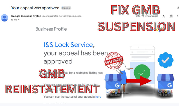 Gig Preview - Appeal fix and reinstate suspended google my business listing fix suspended gmb