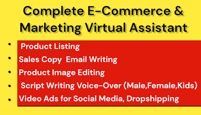 Gig Preview - Complete ecommerce marketing solutions your virtual assistant