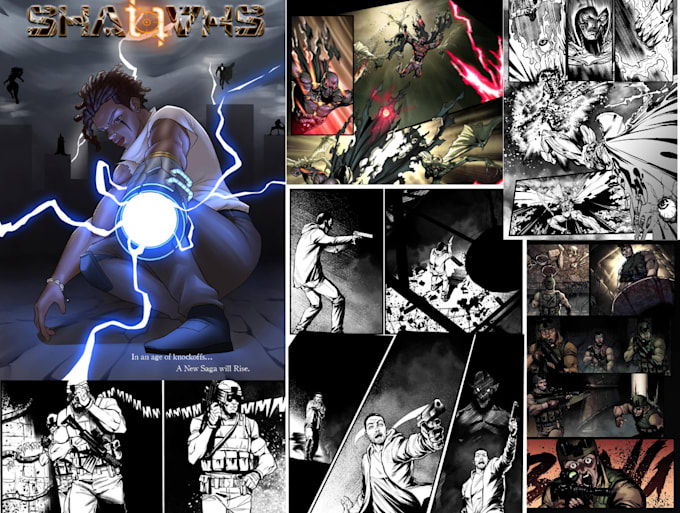 Gig Preview - Draw graphic novel comic page, colored book illustration, nsfw anime manga art