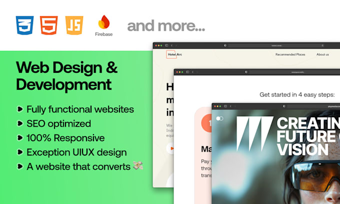 Gig Preview - Create a fully functional responsive website in 36 hours