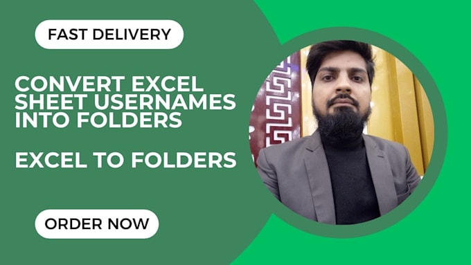 Bestseller - convert excel sheet usernames into folders automatically