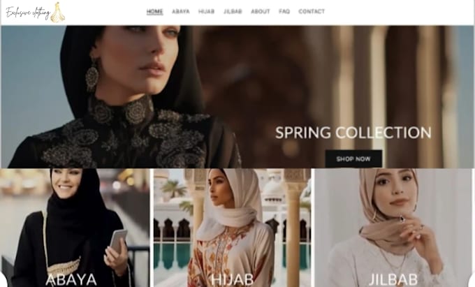 Gig Preview - Design profitable abaya shopify islamic wears store clothing website hijab store