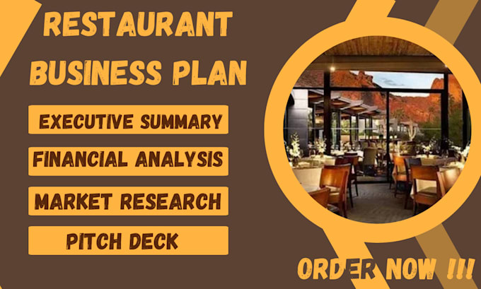 Gig Preview - Create an investor ready restaurant business plan for UK USA ca asia cafes