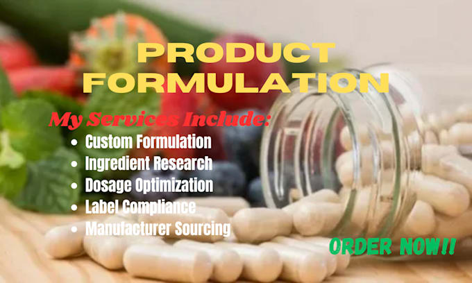 Gig Preview - Formulate your natural health product and dietary supplement