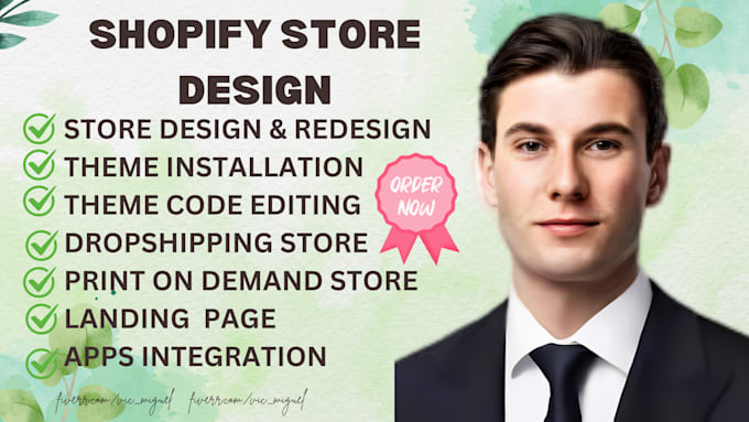 Gig Preview - Do professional shopify store design high converting website