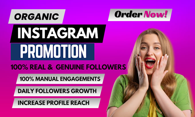 Gig Preview - Do super fast instagram promotion, and marketing for organic growth