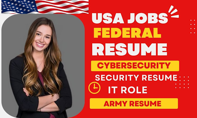 Gig Preview - Write a usajobs federal resume cybersecurity, security clearance, IT roles