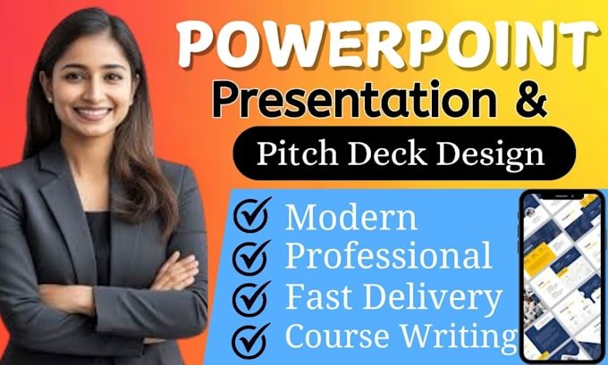 Gig Preview - Create powerpoint presentation, powerpoint template, investor pitch deck