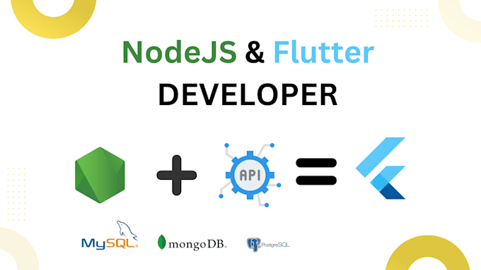 Gig Preview - Develop cross platform mobile app using flutter and nodejs