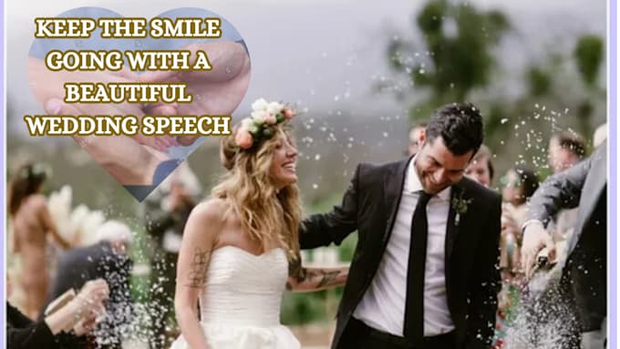 Gig Preview - Write a beautiful wedding speech to wow your wedding