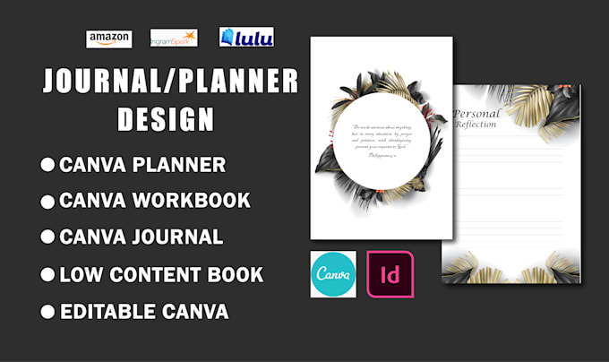 Bestseller - design low content kdp editable canva journal planner workbook colouring books