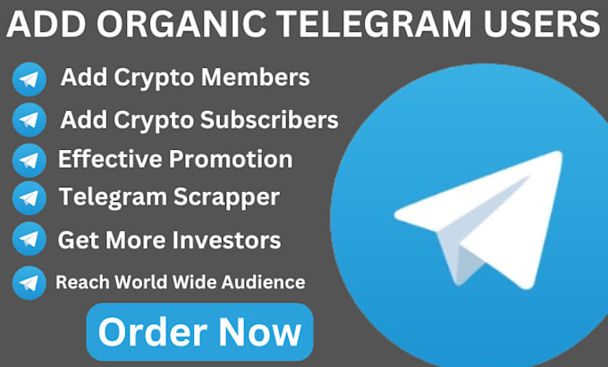 Gig Preview - Grow telegram promotion crypto marketing promotion telegram subscribers