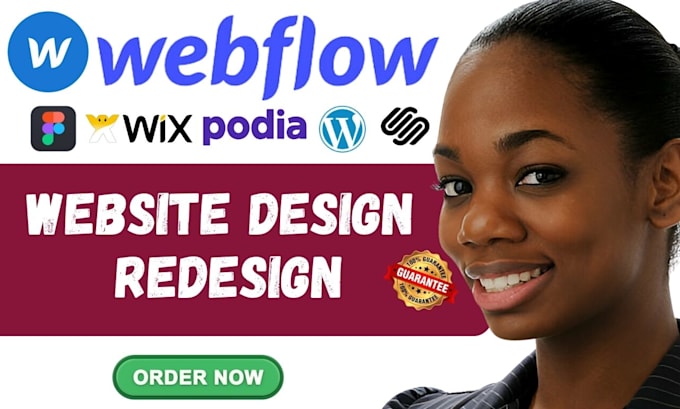 Gig Preview - Design, redesign, update or fix webflow website, convert your figma to webflow