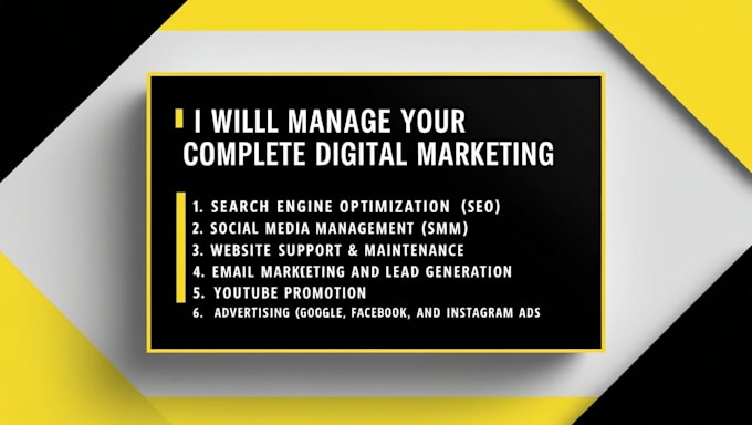 Gig Preview - Manage your complete digital marketing and social media management