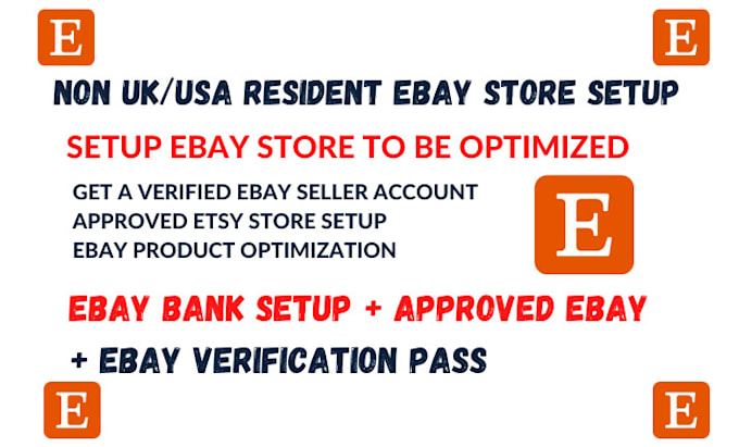 Bestseller - setup verified ebay seller account with full bank setup ebay account creation