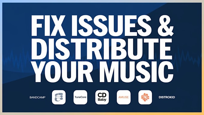 Gig Preview - Fix issues and music distribution on  distrokid, ditto, tunecore, cd baby, amus