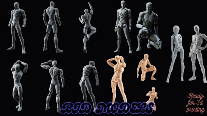 Gig Preview - Sculpt toy design, 3d bjd model, 3d doll, doll articulated model toy, doll joint