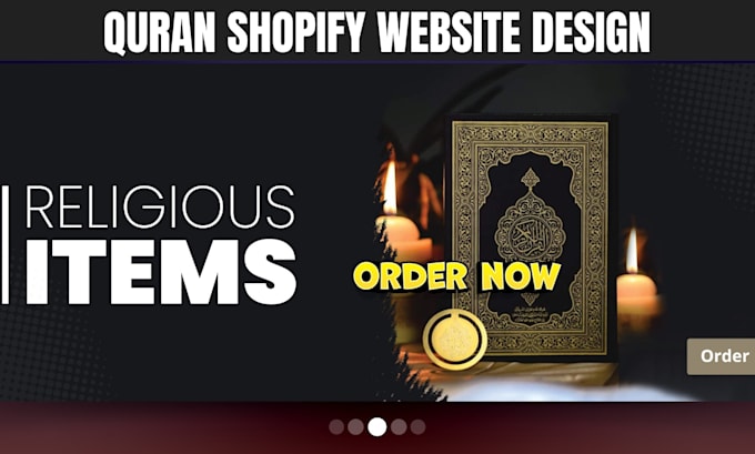 Gig Preview - Build quran shopify website tasbih shopify store islamic items shopify website