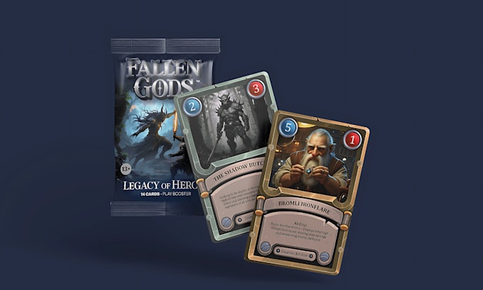 Gig Preview - Design board game tcg card game design  card game card game illustration