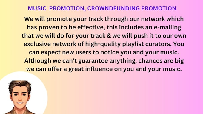 Gig Preview - Shoutout organic, worldwide, crowndfunding promotion, music promotion