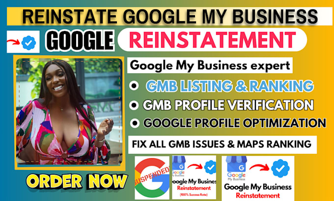 Gig Preview - Reinstate and fix suspended google my business listing gmb profile optimization