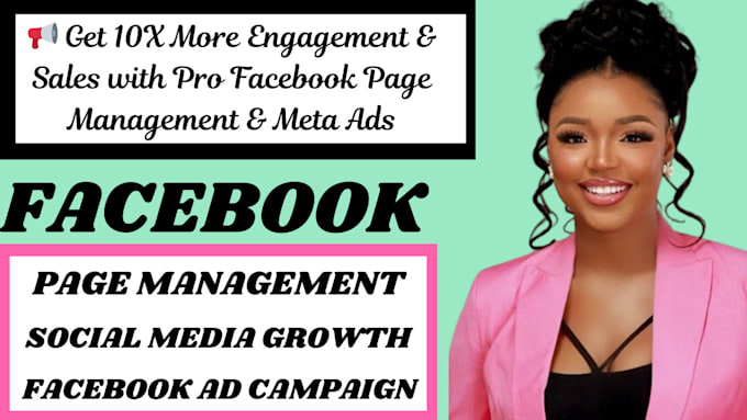 Gig Preview - Manage and grow facebook page social media manager meta ads page management