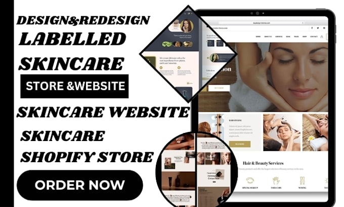 Gig Preview - Design skincare website beauty shopify store beauty web skincare shopify store