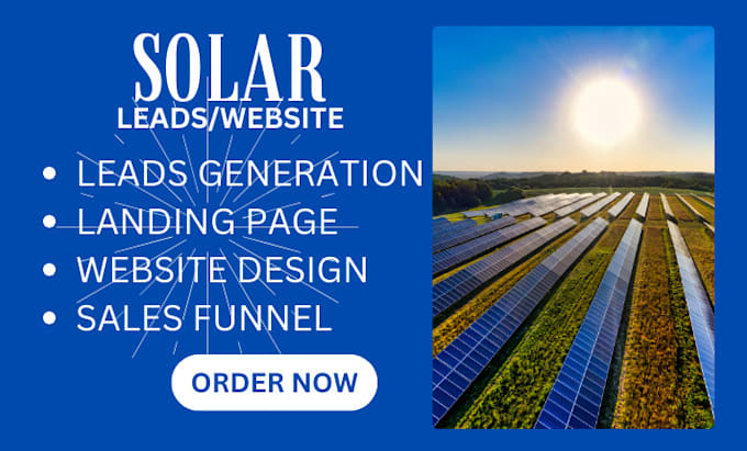 Bestseller - deliver solar leads solar website solar solar landing page business leads solar