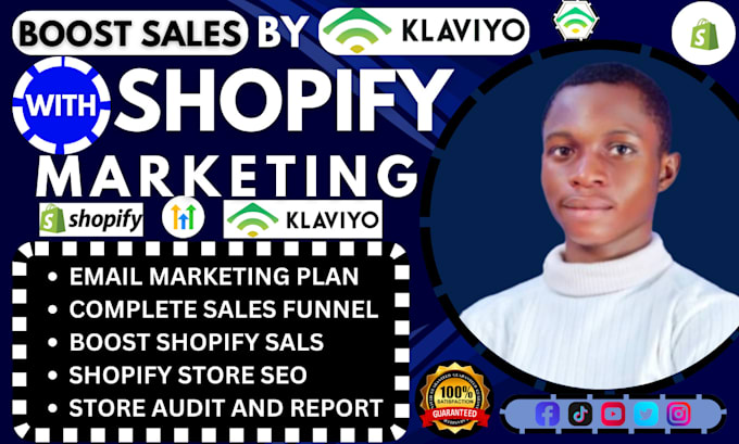 Gig Preview - Shopify marketing to boost shopify sales with SEO, klaviyo and promotion