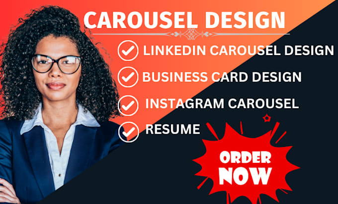 Gig Preview - Engage instagram and linkedin carousel design, resume and business card design